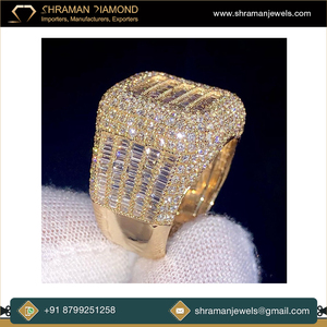 Calidad superior Llamativo Lujo VVS1 DEF Color 5,14 CTS y 15,44 gramos Iced Out Baguette Moissanite Diamond Anillo para hombre - Product Image 3