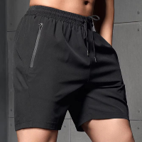 Pantalones Cortos Deportivos Transpirables de Secado Rápido de Alta Calidad para Hombre, con Bolsillo con Cremallera, 100% Algodón, para Fitness, Jogging, Entrenamiento, Casual, Personalizados