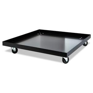 Chaise empilable en métal noir Alera ALESCCART avec capacité de 320 lb. Capacité 22,44 pouces. X 22,44 pouces X 3,93 pouces 22 roulettes pivotantes - Product Image 1