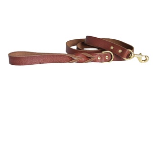Leather Dog <b>Leash</b> and Collar Set, Cognac Full Grain Leather <b>Leash</b> and Collar Set Made in Canada, 5ft Dog <b>Leash</b>, Dog Collar - Product Image 1