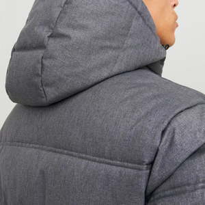 Veste matelassée imperméable coupe-vent de haute qualité pour homme avec logo camouflage personnalisé sur le devant, face noire, hiver, garde au chaud - Product Image 4