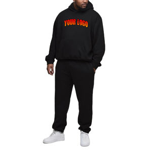 Chándales de Algodón Lisos Personalizados para Hombre, Corte Regular, con Capucha, Casuales, con Impresión de Logotipo Personalizado, Ecológicos, Transpirables para Invierno - Product Image 1