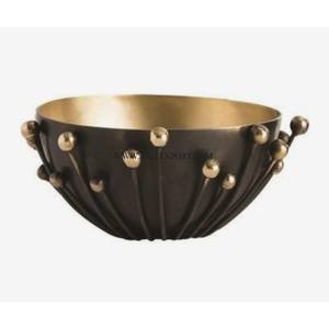 Tazón de postre de chocolate fundido de aluminio dorado con acabado de espejo suave para pantallas de mesa elegantes Tazón de metal de diseño único - Product Image 2