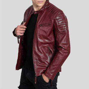 Veste en cuir de vachette authentique de qualité supérieure pour hommes, design personnalisé et broderie, veste en cuir confortable pour hommes - Product Image 5