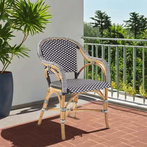 Chaise de salle à manger en rotin minimaliste durable et confortable pour une utilisation intérieure et extérieure dans les hôtels parcs villas appartements chambres à coucher fermes - Product Image 3