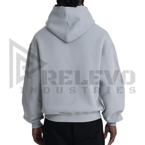 Sweat à capuche oversize unisexe en coton premium 420 g/m², à épaules tombantes, personnalisé, lourd, court, sans marque, pour hommes - Product Image 2