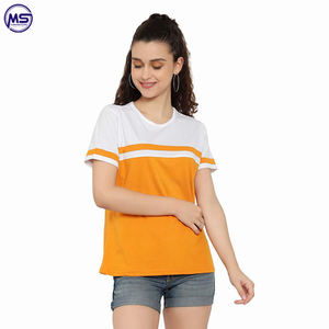 Camisetas de Color de la mejor calidad para mujer, camisetas de manga corta con cuello redondo para mujer, disponible en todas las tallas - Product Image 3