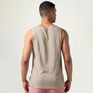 120G coton O cou gilet conception ample 100% coton en gros décontracté sport d'été sans manches T-Shirt pour hommes débardeur - Product Image 4