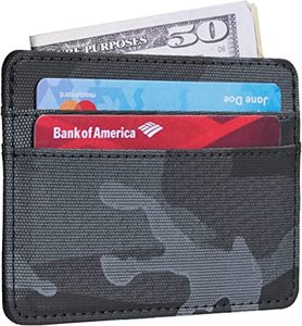 Billetera de bolsillo frontal minimalista para hombre, tarjetero delgado con bloqueo RFID, ranura para efectivo - Product Image 1
