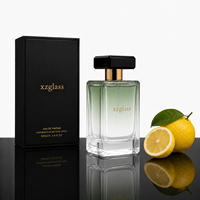 Boîte cadeau de parfum haut de gamme personnalisée en verre transparent dégradé givré, OEM, marque privée