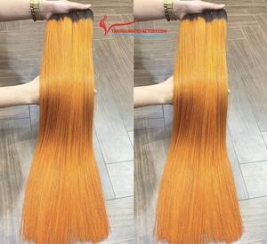 ผมต่อทรงกระดูกตรงสีน้ำตาลขนาด12-16นิ้วทำจากผมมนุษย์ชาวเวียดนาม100% ปรับแต่งสีและความยาวได้ - Product Image 5