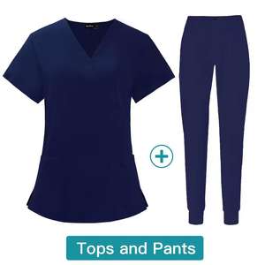 Uniforme de enfermera médica para mujer Juegos de fregado de tela tejida superior para hospitales Servicio OEM disponible - Product Image 4