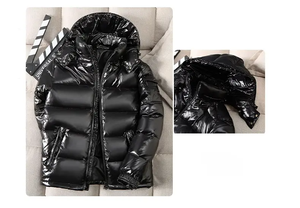 Nouveautés Veste matelassée pour homme respirante de couleur personnalisée avec col montant Logo frontal Design réversible et écologique - Product Image 6