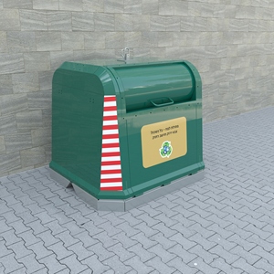 Contenedor de Basura BDB con Tapa Abierta, Tipo Prensado para Reciclaje, 3000 LT, Contenedor de Residuos Metálico Galvanizado para Exteriores, Modelo BDB.13000-A - Product Image 6