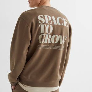 Sudadera de diseño Simple para hombre, camisa de sudor gris multicolor con logotipo personalizado, venta al por mayor - Product Image 2