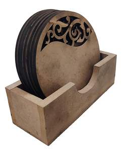 Posavasos cortados con láser de madera de nogal de alta demanda con soporte de 5mm de espesor para restaurantes y hoteles - Product Image 2