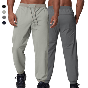 Pantalon de sport pour homme en toile, séchage rapide, respirant, pour la randonnée en plein air, fitness, taille mi-haute, doux, ample, décontracté, anti-transpiration, avec logo - Product Image 6