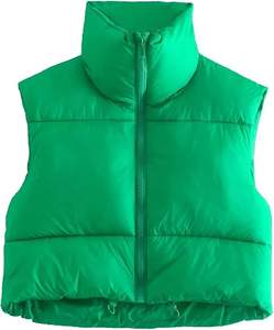 Trendy Lightweight Quilted Crop Puffer Jacket for Women Warm Insulation Casual Outerwear for <b>Sports</b> & <b>Entertainment</b> - Product Image 3