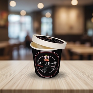 ชุดฝาปิดชามกระดาษแข็งรีไซเคิล DPAP300 ป้องกันการงอ สำหรับบรรจุภัณฑ์ยาสูบแบบฮุคก้า พรีเมียม เคลือบกระดาษด้านเดียวด้วยแว็กซ์แบบออฟเซ็ต - Product Image 2