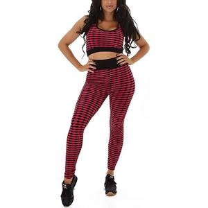 Conjunto de fitness hecho a medida para mujer Opciones de color de patrón sólido y soporte de etiqueta privada - Product Image 2