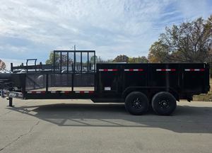 Remolque Utilitario Híbrido 7x20 con Laterales de 3 Pies, Ejes Dobles de 7000 LB, 14000 GVWR, Transportador de Equipo Pesado en Venta - Product Image 3