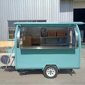 Remorque alimentaire mobile en acier inoxydable à 3 roues pour la vente de snacks, pizzas, glaces, bubble tea, etc. à vendre. - Product Image 2