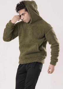 Sweat à capuche Sherpa personnalisé de qualité supérieure pour homme, unisexe, polyester/coton, écologique, coupe-vent, respirant, surdimensionné, chaleur hivernale - Product Image 5