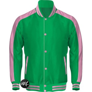 Chaquetas universitarias de satén informales para hombre con mangas estilo Letterman de béisbol con bordado de chenilla de alta calidad personalizadas al por mayor - Product Image 5