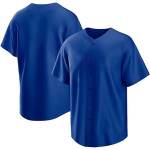 Venta al por mayor estilo Hip Hop 2 botones manga corta patrón sólido secado rápido Jersey transpirable béisbol y softbol uniformes para adultos - Product Image 3