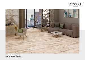 Azulejo de suelo de tablón de efecto madera natural 200x1200mm para una vida contemporánea con superficie lisa y fácil mantenimiento - Product Image 2