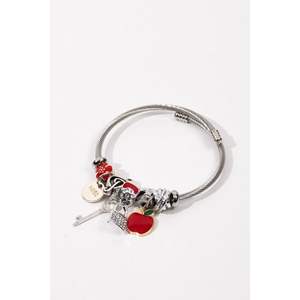 <b>Red</b> Steel Fashion Charm <b>Bracelet</b>-Long 17cm Length for Women/Girls - Product Image 1