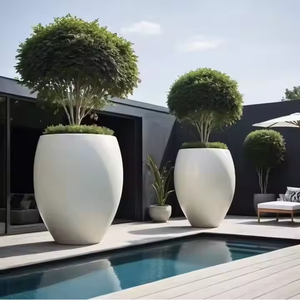 Pot de fleur classique élégant en fibre de verre de qualité supérieure en gros pour la décoration de la maison et du jardin à usage intérieur et extérieur - Product Image 1