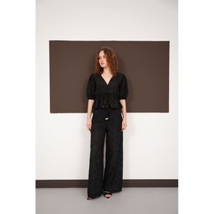 เสื้อคลุมผ้าโปร่งปักลายผูกด้านหน้า ขายส่ง - [object Object] - Product Image 3