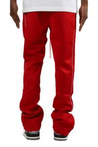 Pantalon de survêtement empilé en coton de haute qualité pour hommes Pantalon évasé Streetwear avec impression OEM personnalisée - Product Image 3