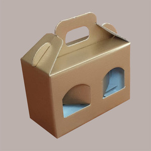 กล่องกระดาษแข็งผ้าไหมสีทอง10ชิ้นสำหรับตกแต่งงานแต่งงาน130x60H90mm 2ขวดซอสและครีม - Product Image 5