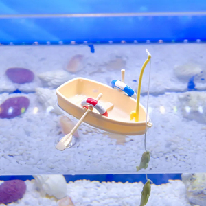 Wholesale Eco-Friendly Floating PVC <b>Boat</b> Fish Tank Decoration Plastic Aquarium Accessory Decorations Customized Colors Durable - Product Image 4