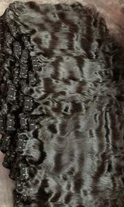 100% cuticule alignée naturel noir brut indien vierge vague profonde Extensions de cheveux humains donneur unique en gros - Product Image 2