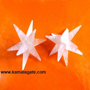 Fait à la main 12 points Merkaba sculpture jaspe rouge guérison cristal décoratif Quartz pierre précieuse pierre semi-précieuse artisanat fleur Agate - Product Image 5