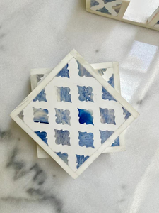 Juego de 4 Posavasos con Incrustaciones de Hueso al por Mayor, Decoración para el Hogar, Alfombrillas de Cocina con Soporte para Bodas y Eventos - Product Image 3