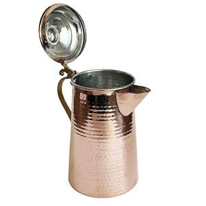 หม้อนมทองแดงตีมือ อนาโตเลีย ฮาเนมีลี สีทองแดง ชามทำมือพร้อมฝาปิด ดีไซน์ดั้งเดิม แท้ ทันสมัย - Product Image 5