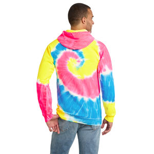 OEM personalizado Tie Dye Sudadera con capucha hombres algodón Casual Sudadera con capucha Streetwear estilo al por mayor ropa para hombres - Product Image 4
