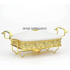 Aspecto clásico Diseñador vintage Cobre Acabado antiguo Servir comida y calentador Plato de frotamiento de metal Suministros para hoteles y restaurantes - Product Image 3