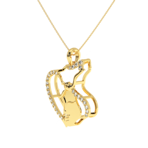 จี้หัวใจสำหรับแม่และลูก-เพชรธรรมชาติ0.19กะรัต-สี EF เทียบกับความชัดเจน - Product Image 4