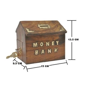 กระปุกออมสินทำด้วยมือทำจากไม้ออมสินกล่องเก็บเหรียญทำจากไม้ธรรมชาติเป็นมิตรกับสิ่งแวดล้อมของขวัญสำหรับเด็กและผู้ใหญ่ - Product Image 4