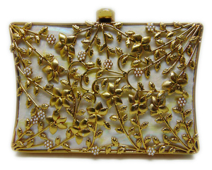 Pochette brodée en perles et métal, petit porte-monnaie décoratif - Product Image 1