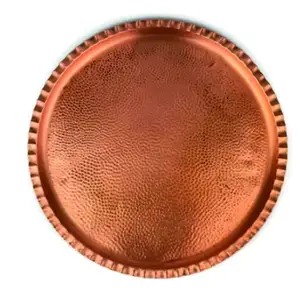 Plats en cuivre de qualité supérieure fabriqués à la main plaque de cuivre pur polonais naturel avec plaques de chargeur Design marteau pour une alimentation saine