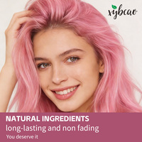 Crème colorante capillaire permanente botanique naturelle, teinte Cotton Candy, infusée aux extraits de plantes d'aloe vera, de ginseng et de reishi, non nocive