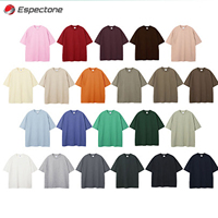 T shirt baskı ağır boy T-shirt kırpılmış Boxy Fit T gömlek erkekler için stok 100% pamuk Espectone tarafından