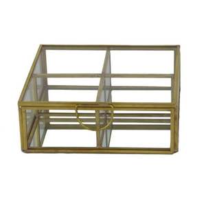 High Quality Glass and Brass Luxury Jewelry <b>Box</b> with <b>Necklace</b> Organizer Customizable Storage for Decorative Trinkets Gift Giving - Product Image 3