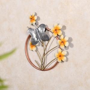 Décorations murales en métal robustes, design floral en forme de papillon, artisanat en métal artisanal, cadre mural pour la maison, le bureau, l'intérieur - Product Image 4